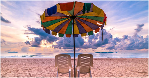 beach umbrellas