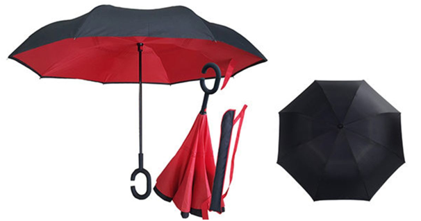 inverted umbrellas